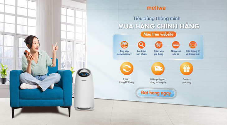 Meliwa tiếp thị bán hàng bằng những trang web và các kênh thương mại điện tử