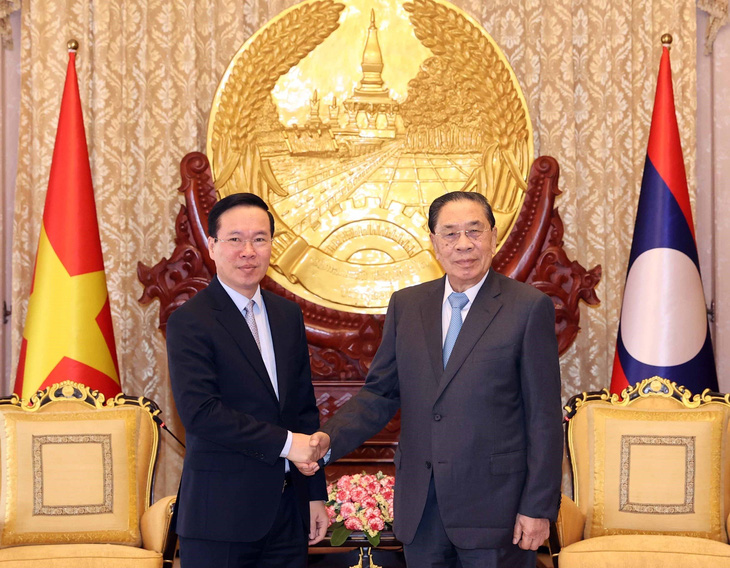 Chủ tịch nước Võ Văn Thưởng kết thúc tốt đẹp chuyến thăm Lào - Ảnh 1.