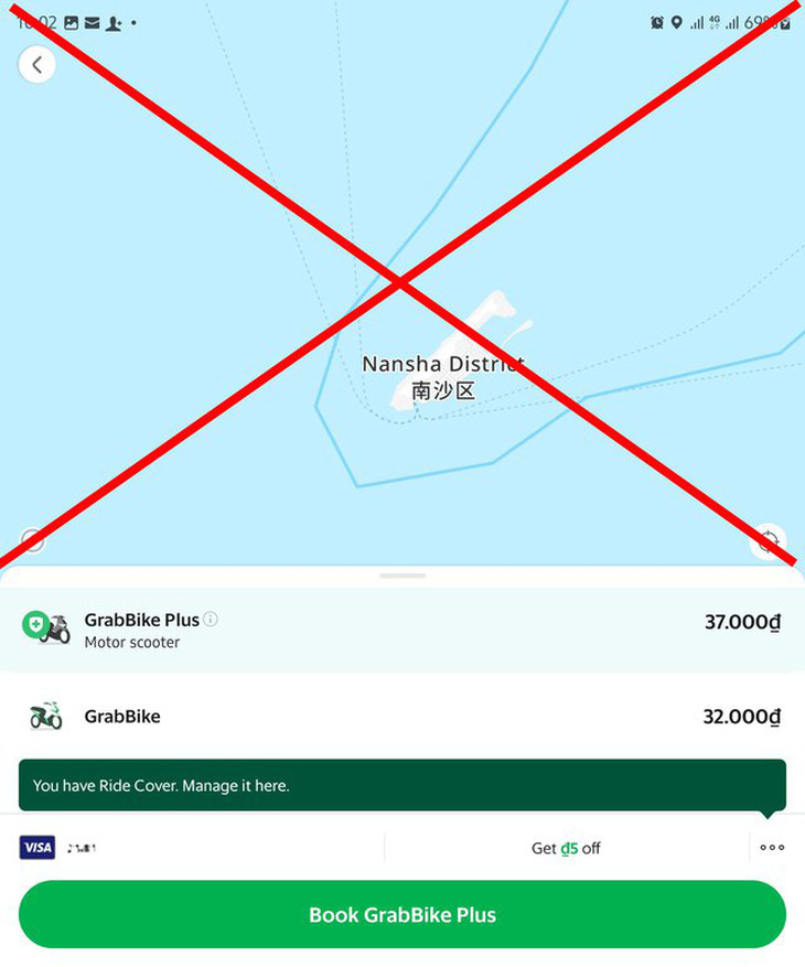 Phạt Grab 60 triệu đồng vì bản đồ app thông tin sai lệch chủ quyền Việt Nam - Ảnh 1.