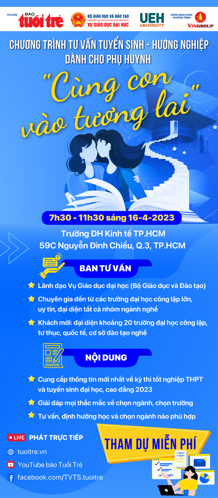 Sáng mai 16-4, mời phụ huynh tham dự chương trình tư vấn tuyển sinh đặc biệt - Ảnh 1.