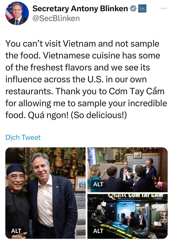 Ngoại trưởng Mỹ khen thức ăn Việt quá ngon - Ảnh 5.