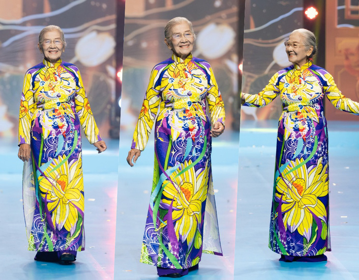 Chất chơi như NSƯT Phi Điểu 91 tuổi vẫn đọ catwalk cùng Đỗ Thị Hà, Khánh Vân - Ảnh 4.