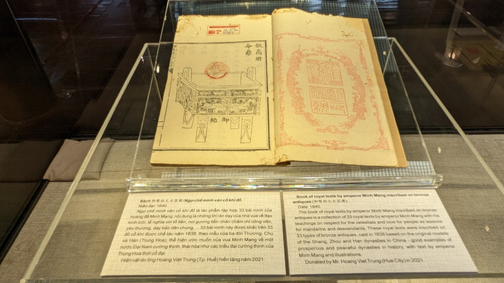 Trưng bày sách Ngự chế minh văn cổ khí đồ dưới thời vua Minh Mạng - Ảnh 3.