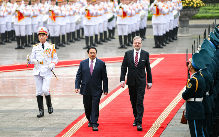 Thủ tướng Phạm Minh Chính đón và hội đàm với Thủ tướng Czech Petr Fiala