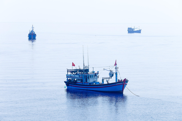 Tàu cá Việt Nam neo đậu ở khu vực quần đảo Trường Sa - Ảnh: C.TUỆ