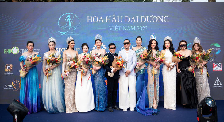 Chung kết Hoa hậu Đại dương Việt Nam 2023 vào sáng sớm ở bãi biển - Ảnh 1.
