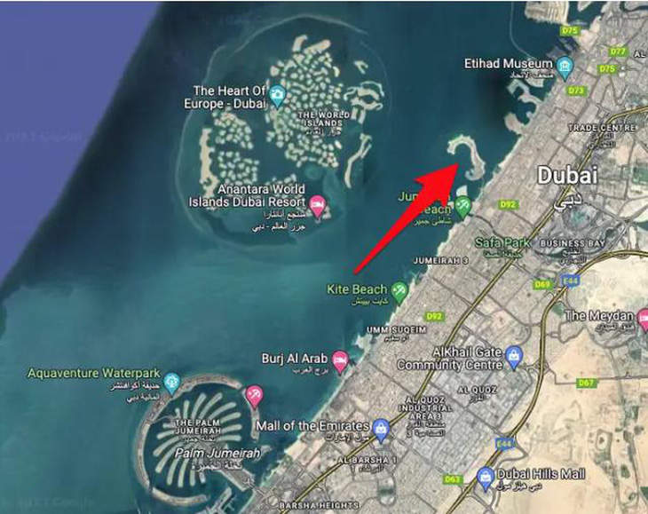 Bãi cát rộng nửa sân bóng đá bán giá 34 triệu USD ở Dubai - Ảnh 1.