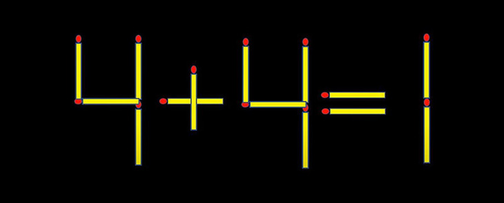 Di chuyển 2 que diêm để phép tính 6-4=7 thành đúng - Ảnh 4.