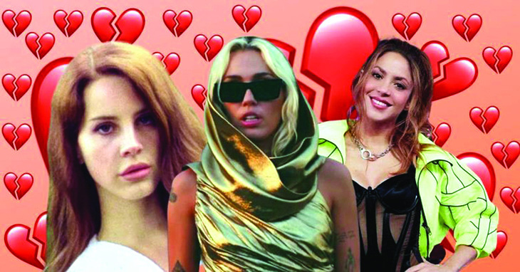 Lana Del Rey, Miley Cyrus và Shakira đều từng viết về người tình đã phản bội mình. Ảnh: Punkee