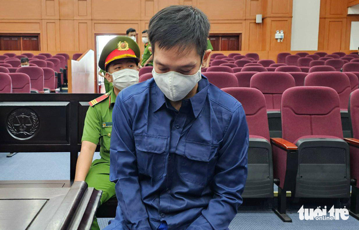 Bị cáo Nguyễn Kim Trung Thái sáng 28-4 - Ảnh: ĐAN THUẦN