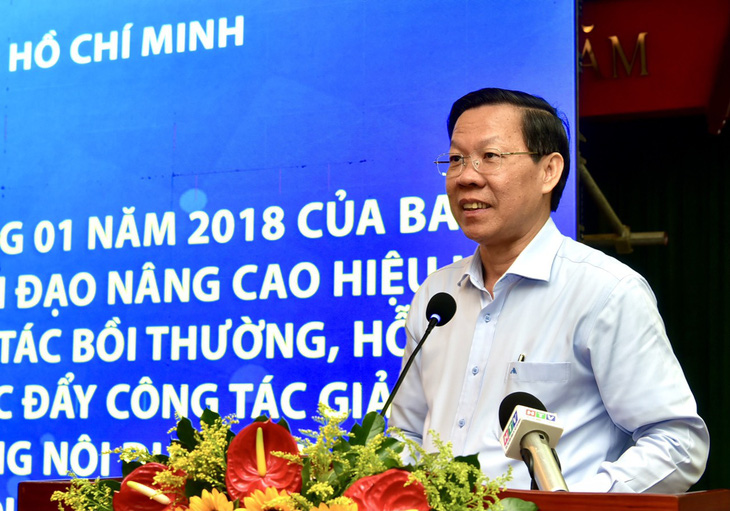 Ông Phan Văn Mãi, chủ tịch UBND TP.HCM phát biểu chỉ đạo hội nghị - Ảnh: T.T.D