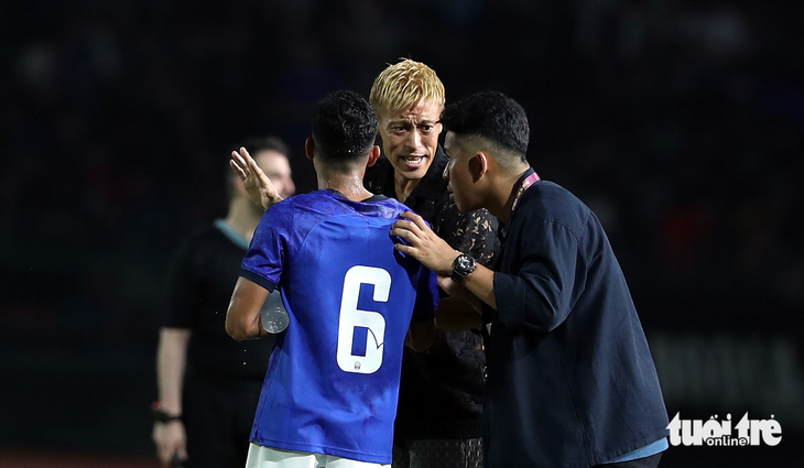 Cảm xúc của HLV Keisuke Honda khi U22 Campuchia thắng đậm Timor Leste - Ảnh 9.