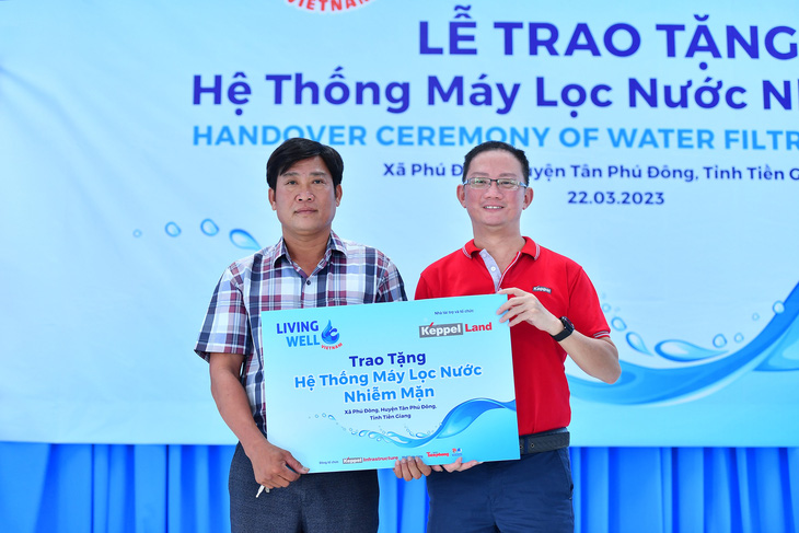 Keppel đưa nước sạch đến vùng hạn mặn tại tỉnh Tiền Giang - Ảnh 1.