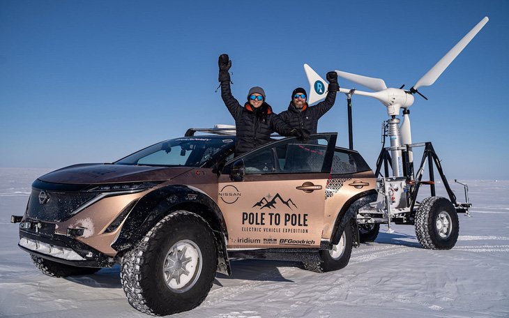 Xe điện Nissan Ariya đi vòng quanh thế giới từ Bắc Cực tới Nam Cực: Hành trình khắc nghiệt