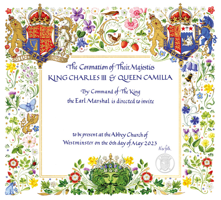 Công bố thiệp mời tham dự lễ đăng quang Vua Charles III - Ảnh 1.