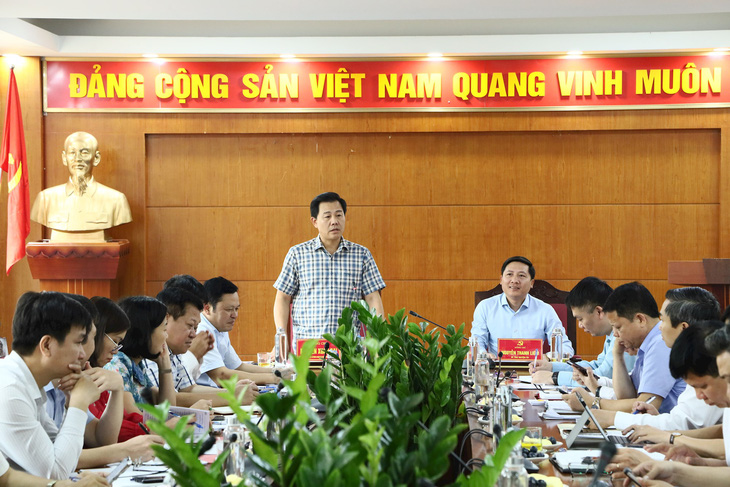 Giám đốc Sở NN&PTNT Nguyễn Xuân Đại phát biểu tại buổi làm việc với huyện Mê Linh - Ảnh: UBND TP 