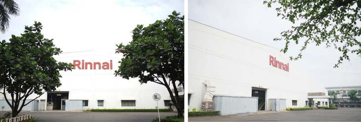 Nhà máy Rinnai tọa lạc tại tỉnh Bình Dương sản xuất theo dây chuyền Nhật Bản