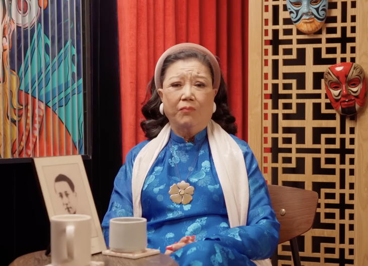 NSND Kim Cương trong chương trình Trăm năm sân khấu - Ảnh: Chụp màn hình