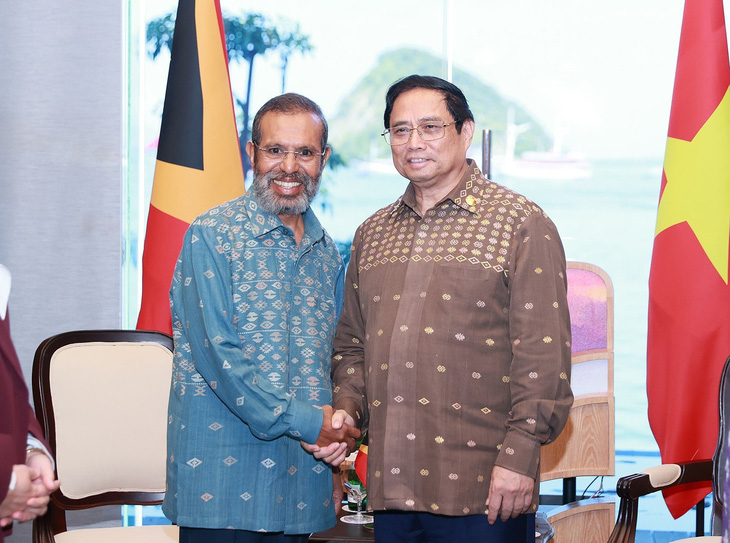 Thủ tướng Phạm Minh Chính tiếp Thủ tướng Timor Leste Taur Matan Ruak - Ảnh: TTXVN