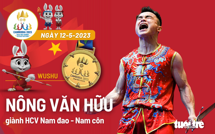 Nông Văn Hữu 'mở hàng' HCV cho đoàn thể thao Việt Nam trong ngày 12-5 - Đồ hoạ: AN BÌNH