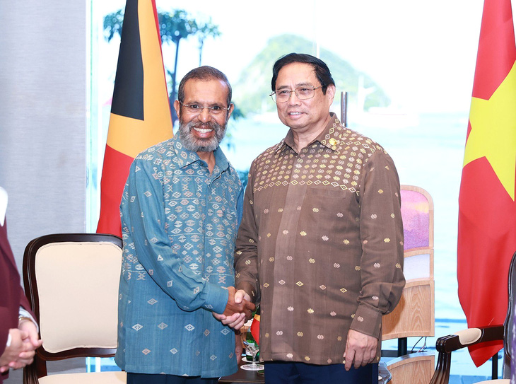 Thủ tướng Phạm Minh Chính gặp Thủ tướng Timor-Leste Taur Matan Ruak - Ảnh: TTXVN