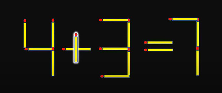 Di chuyển 1 que diêm để phép tính 7+1=0 thành đúng - Ảnh 9.