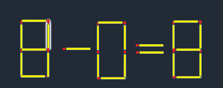 Di chuyển 1 que diêm để phép tính 0-9=8 thành đúng - Ảnh 9.