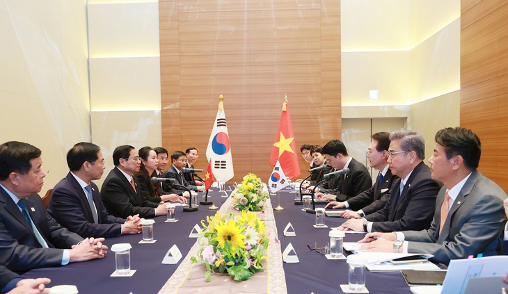 Tổng thống Hàn Quốc tin tưởng trên cơ sở quan hệ Đối tác chiến lược toàn diện, quan hệ hai nước sẽ tiếp tục phát triển ngày càng mạnh mẽ và thực chất - Ảnh: NHẬT BẮC