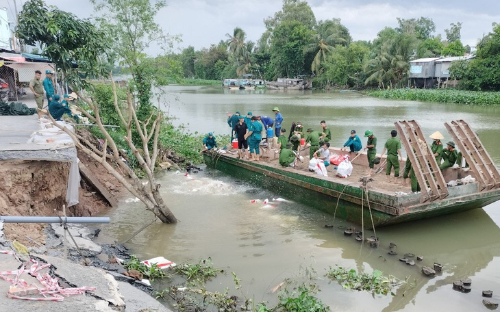 Trồng 38.000 cây bần chống sạt lở bờ kênh