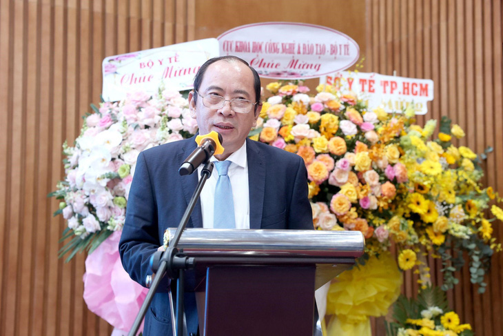 PGS.TS.BS Tăng Chí Thượng phát biểu tại buổi lễ thành lập Viện nghiên cứu Tâm Anh - Ảnh: Diệu Minh