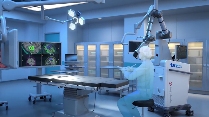 Bệnh viện tư đưa robot vào mổ não tại Việt Nam - Ảnh 1.