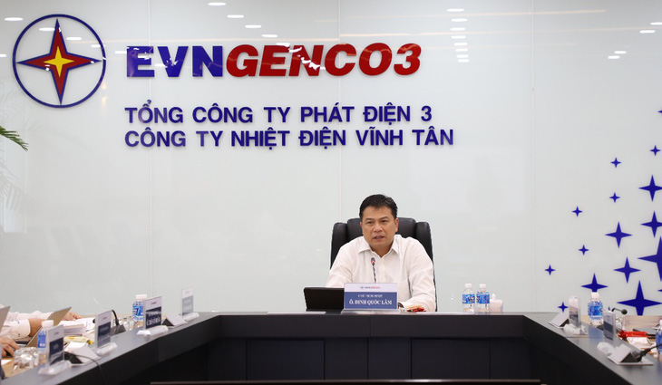 Ông Đinh Quốc Lâm, chủ tịch HĐQT EVNGENCO3, chỉ đạo Công ty Nhiệt điện Vĩnh Tân các giải pháp để chủ động đảm bảo vận hành hiệu quả, giữ ổn định công tác sản xuất điện hoàn thành kế hoạch được giao