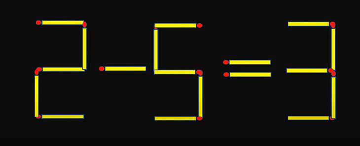 Thử tài IQ với bài toán di chuyển que diêm tìm phép tính đúng - Ảnh 1.