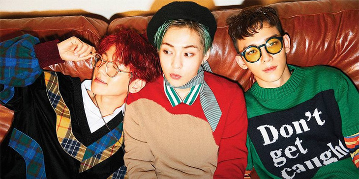 Baekhyun, Xiumin, Chen - 3 thành viên của nhóm nhạc EXO - Ảnh: SOOMPI