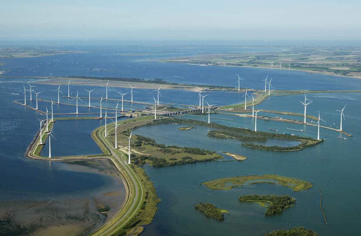 Khu phức hợp điện gió Krammer ở tỉnh Zeeland của Hà Lan  - Ảnh: Izak van Maldegem