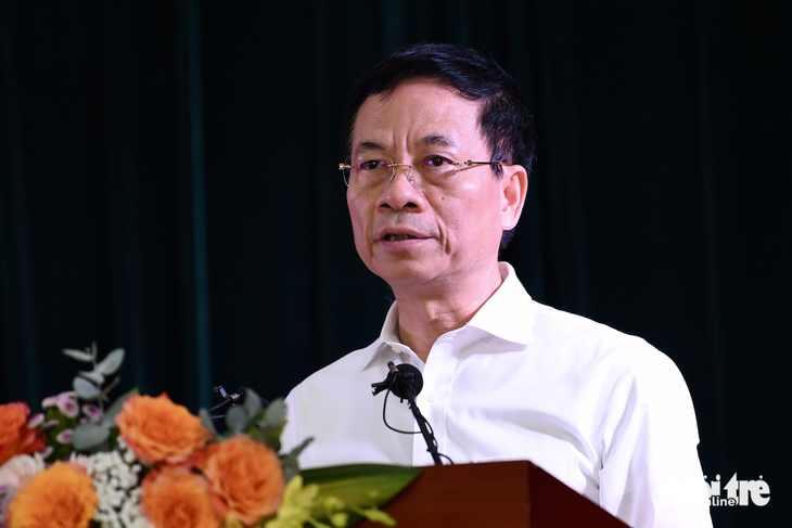 Bộ trưởng Nguyễn Mạnh Hùng - Ảnh: NAM TRẦN