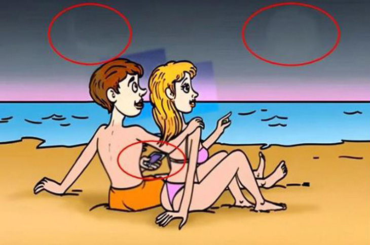 Tranh cặp đôi trên bãi biển có gì bất thường? - Ảnh 3.