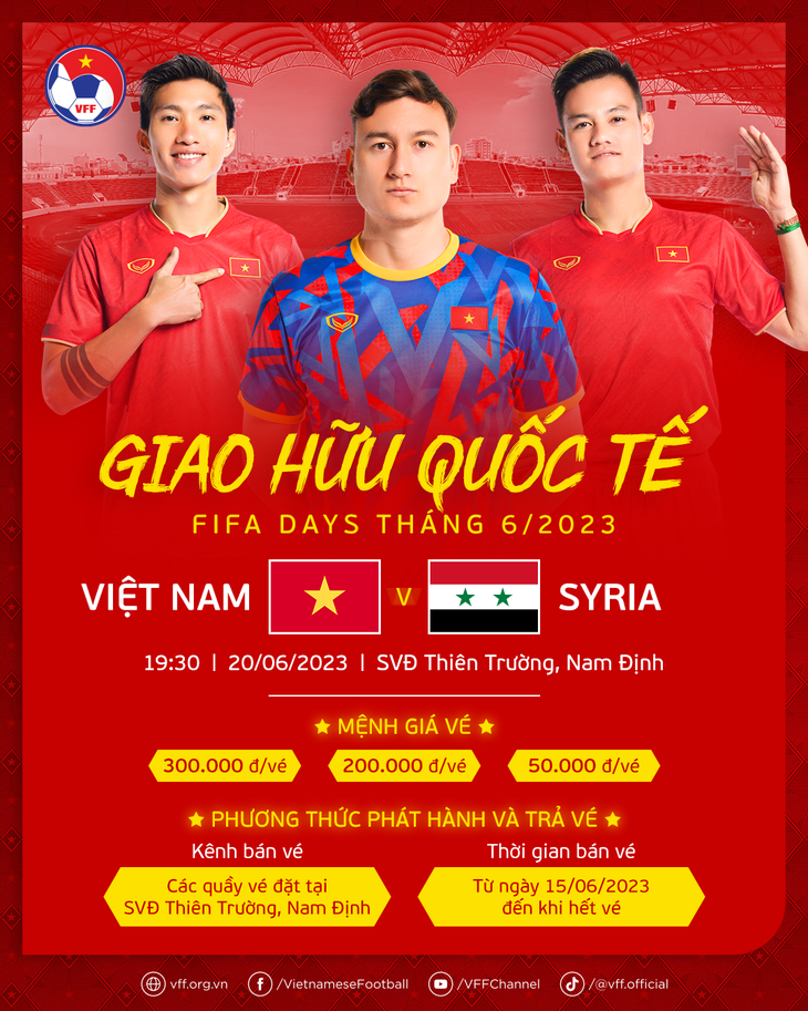Ngày 15-6 bán vé xem đội tuyển Việt Nam đá Syria - Ảnh 2.