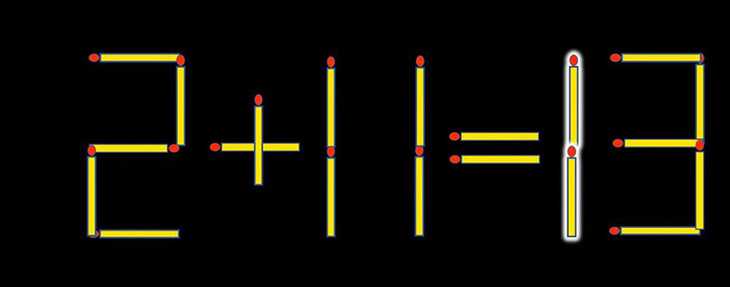 Di chuyển hai que diêm để 2+0=3 thành phép tính đúng - Ảnh 3.