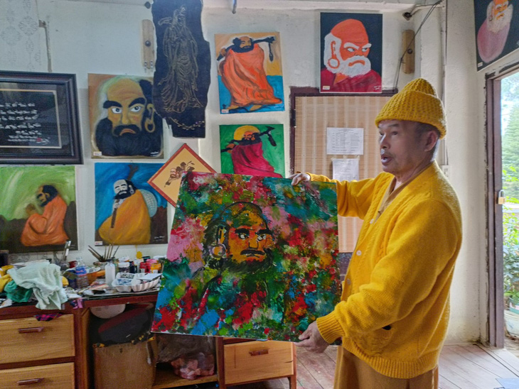Người vẽ 1.000 bức tranh Bồ Đề Đạt Ma lập kỷ lục Việt Nam - Ảnh 3.