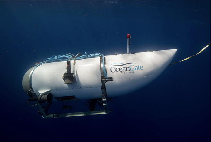 Chiếc tàu lặn Titan đang mất tích thuộc Công ty OceanGate - Ảnh: Oceangate.com