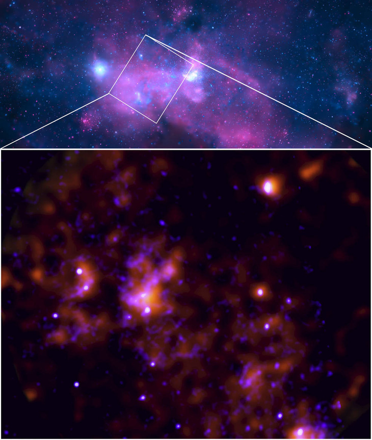 Kính viễn vọng IXPE của NASA và Đài quan sát tia X Chandra kết hợp để ghi nhận dữ liệu tia X của khu vực xung quanh Sagittarius A* - Nguồn: NASA