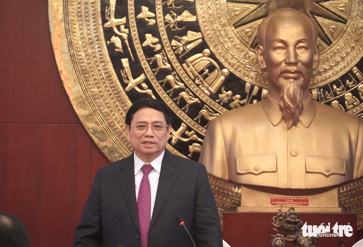 Thủ tướng nhấn mạnh chuyến thăm lần này sẽ tiếp tục cụ thể hóa các kết quả đạt được trong chuyến thăm của Tổng bí thư Nguyễn Phú Trọng - Ảnh: NGỌC AN
