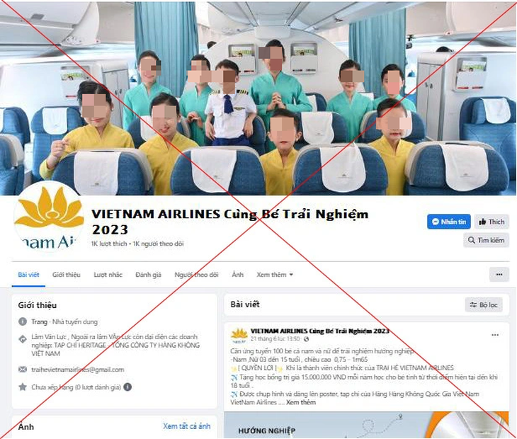Vietnam Airlines lên tiếng về trại hè hướng nghiệp hàng không giả mạo - Ảnh 1.