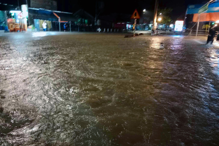 Đồng Nai: đường ngập như sông, nước ùn ùn tràn vào nhà sau mưa lớn - Ảnh 1.
