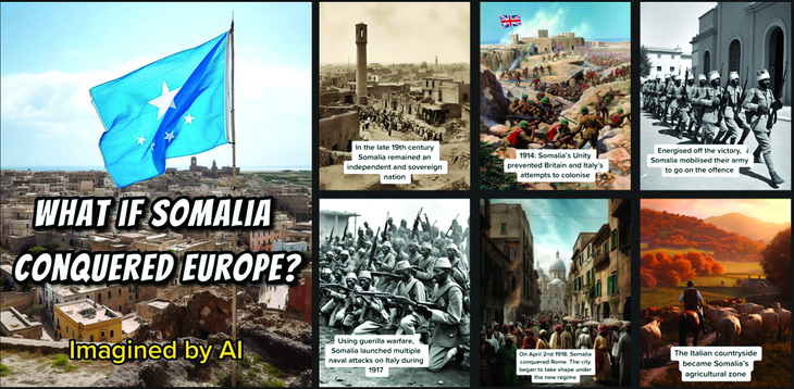 Loạt ảnh &quot;Sẽ ra sao nếu Somalia chinh phục châu Âu&quot; trên @what_if.ai