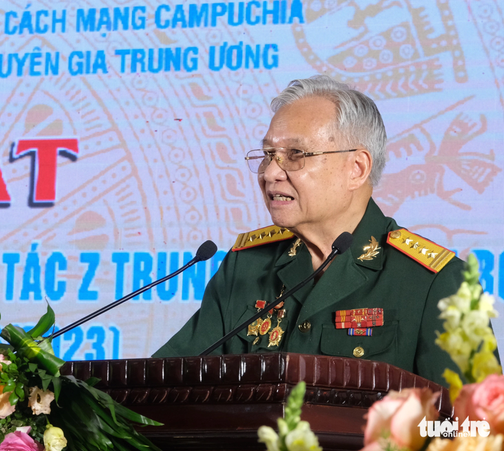 Đại tá Trịnh Vinh Pha, phó trưởng ban thường trực Ban liên lạc cựu chuyên gia Việt Nam giúp cách mạng Campuchia, trưởng Ban liên lạc cựu chuyên gia Ban B68 - Ảnh: HÀ THANH