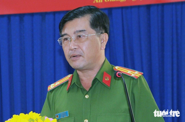 Thượng tá Hồ Văn Tấn - cựu trưởng phòng Cảnh sát kinh tế Công an tỉnh An Giang - Ảnh: CACC