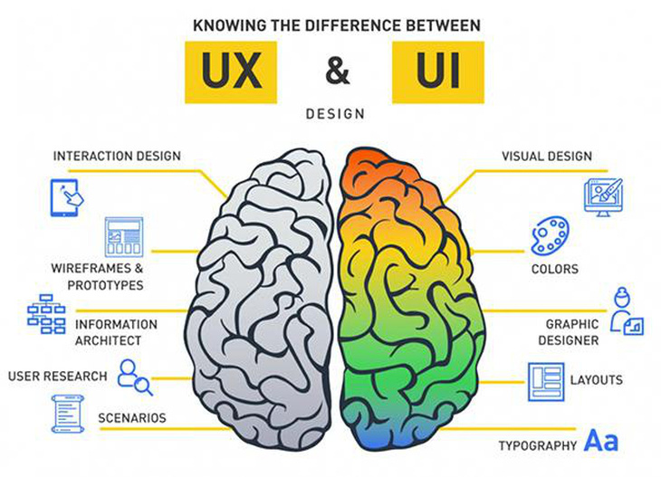 Sự khác nhau của UI Designer và UX Designer - Ảnh: Internet.