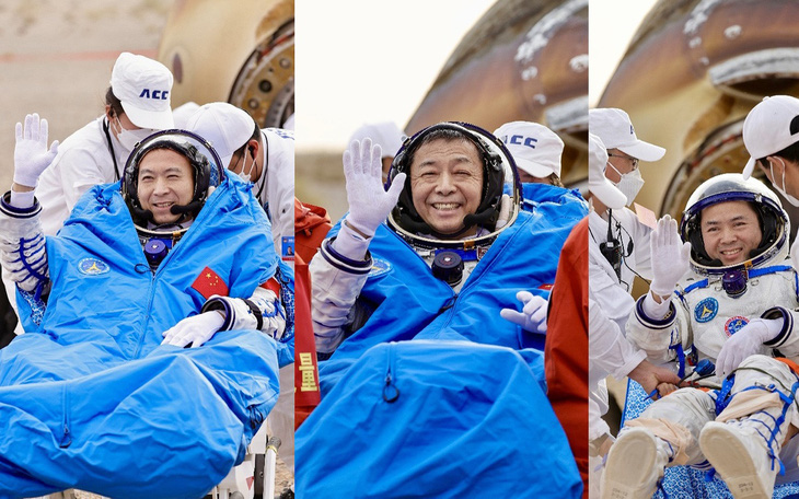 Ba phi hành gia Trung Quốc trở về Trái đất